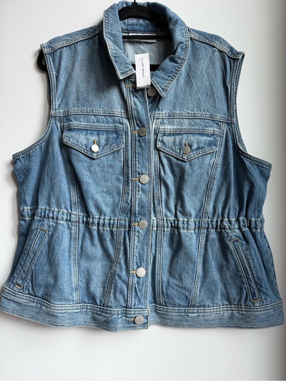 Lane Bryant Medium Blue Denim Sleeveless Jacket Vest 18/20
